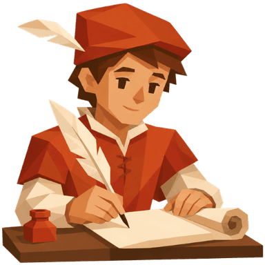The Squire at a writing desk